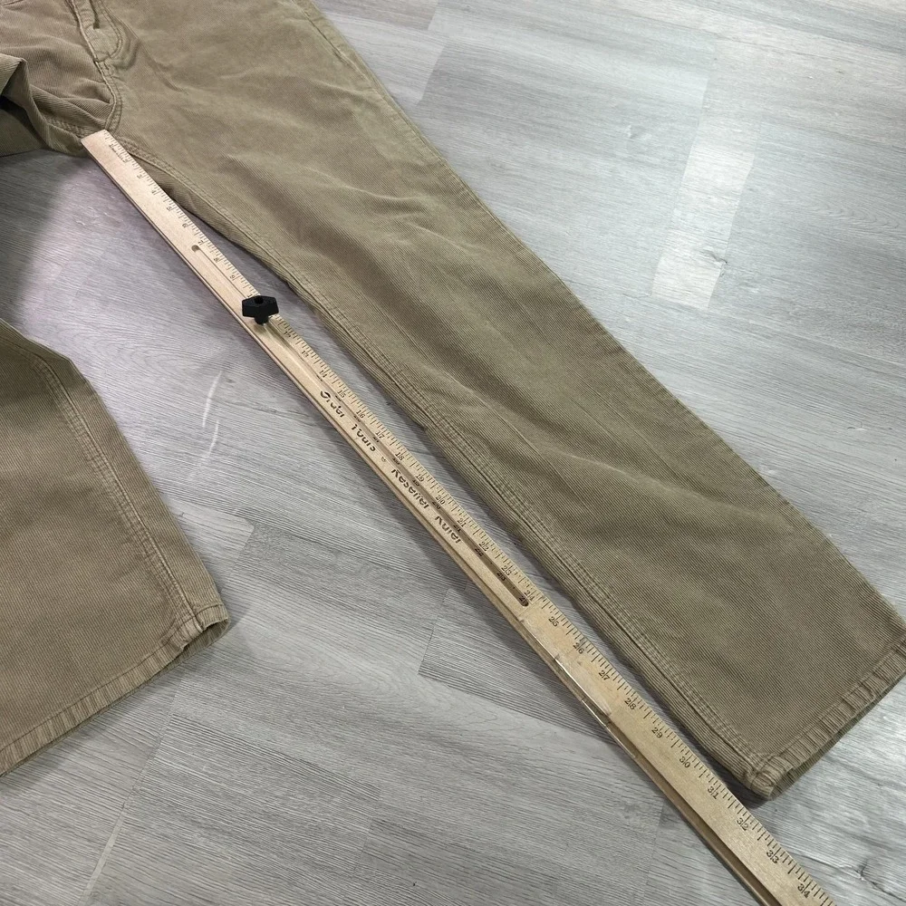 Marine Layer Pants Mens 33x32 Beige Corduroy Slim Straight 5 Pocket Casual